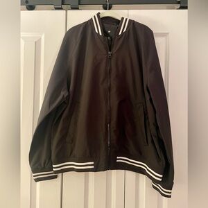 H&M Black Varsity Bomber Jacket